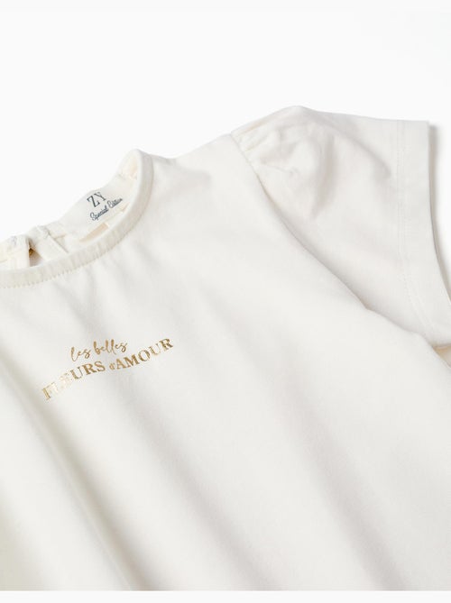 T-shirt con stampa fleurs d'amour - Kiabi