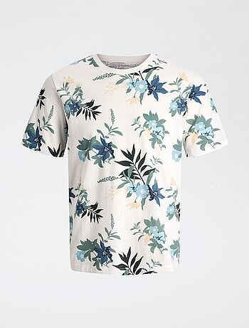 T-shirt con stampa floreale 'JJ Rebel'