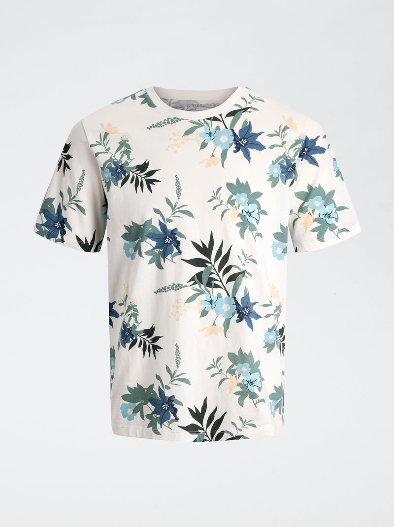 T-shirt con stampa floreale 'JJ Rebel' BIANCO - Kiabi