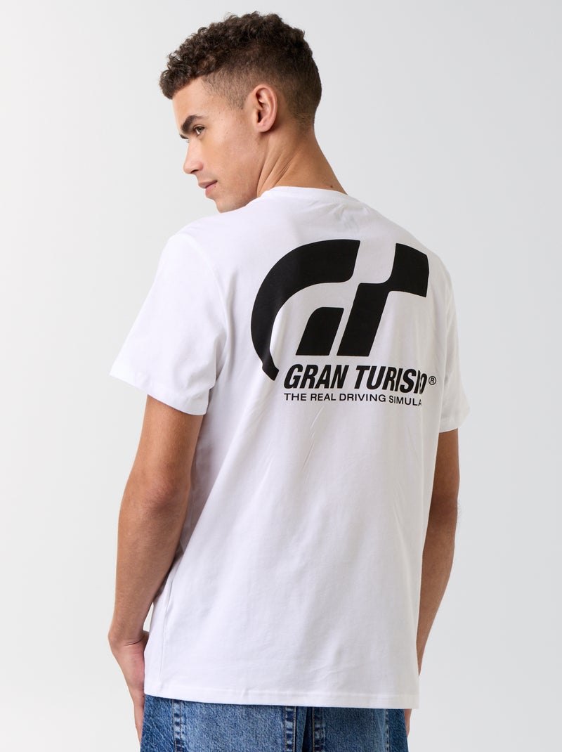 T-shirt con stampa 'Gran Turismo' fronte-retro Bianco - Kiabi
