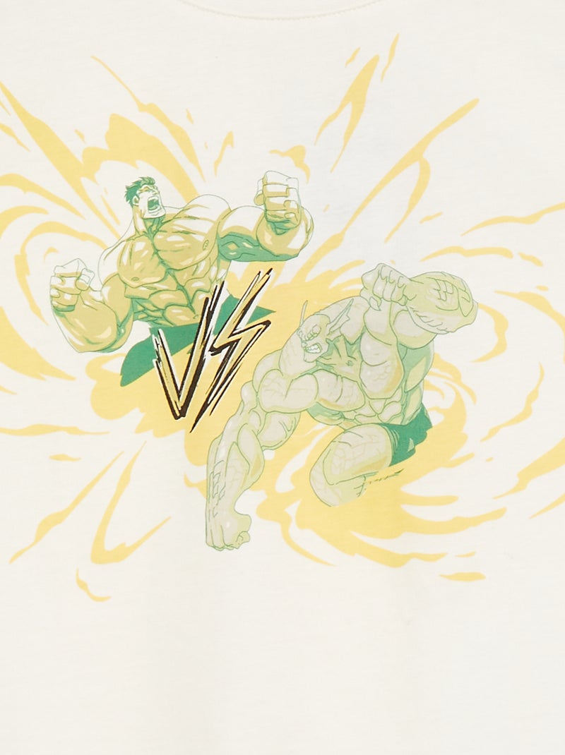 T-shirt con stampa Hulk di 'Marvel' BIANCO - Kiabi