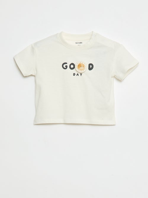 T-shirt con stampa in rilievo - Kiabi