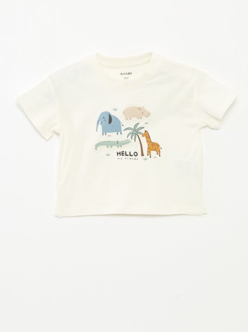 T-shirt con stampa in rilievo - Kiabi