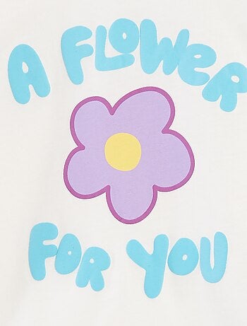 T-shirt con stampa in rilievo