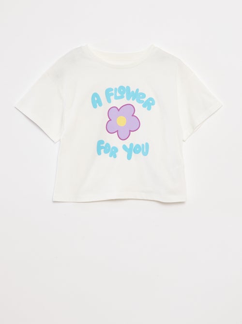 T-shirt con stampa in rilievo - Kiabi