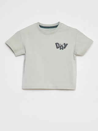 T-shirt con stampa in rilievo