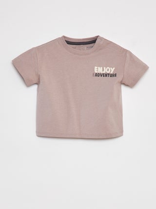T-shirt con stampa in rilievo