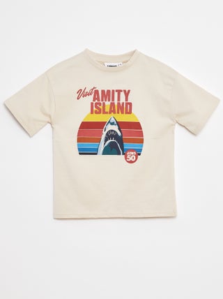 T-shirt con stampa 'Jaws'