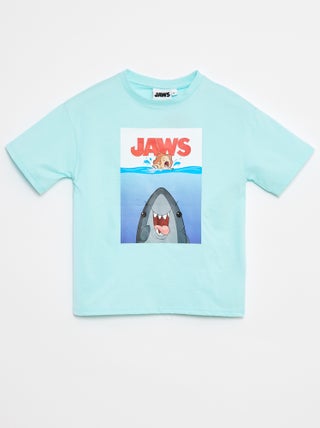T-shirt con stampa 'Jaws'