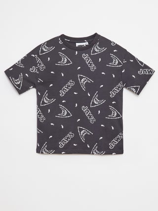 T-shirt con stampa 'Jaws'