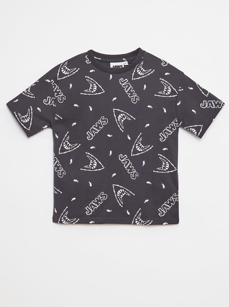 T-shirt con stampa 'Jaws' NERO - Kiabi