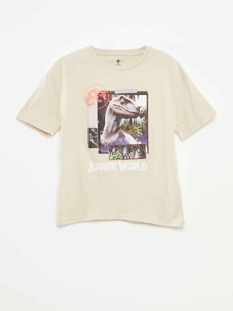 T-shirt con stampa 'Jurassic World' BEIGE - Kiabi