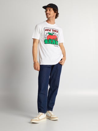 T-shirt con stampa 'Keith Haring'