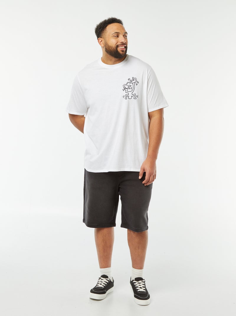T-shirt con stampa 'Keith Haring' bianco - Kiabi