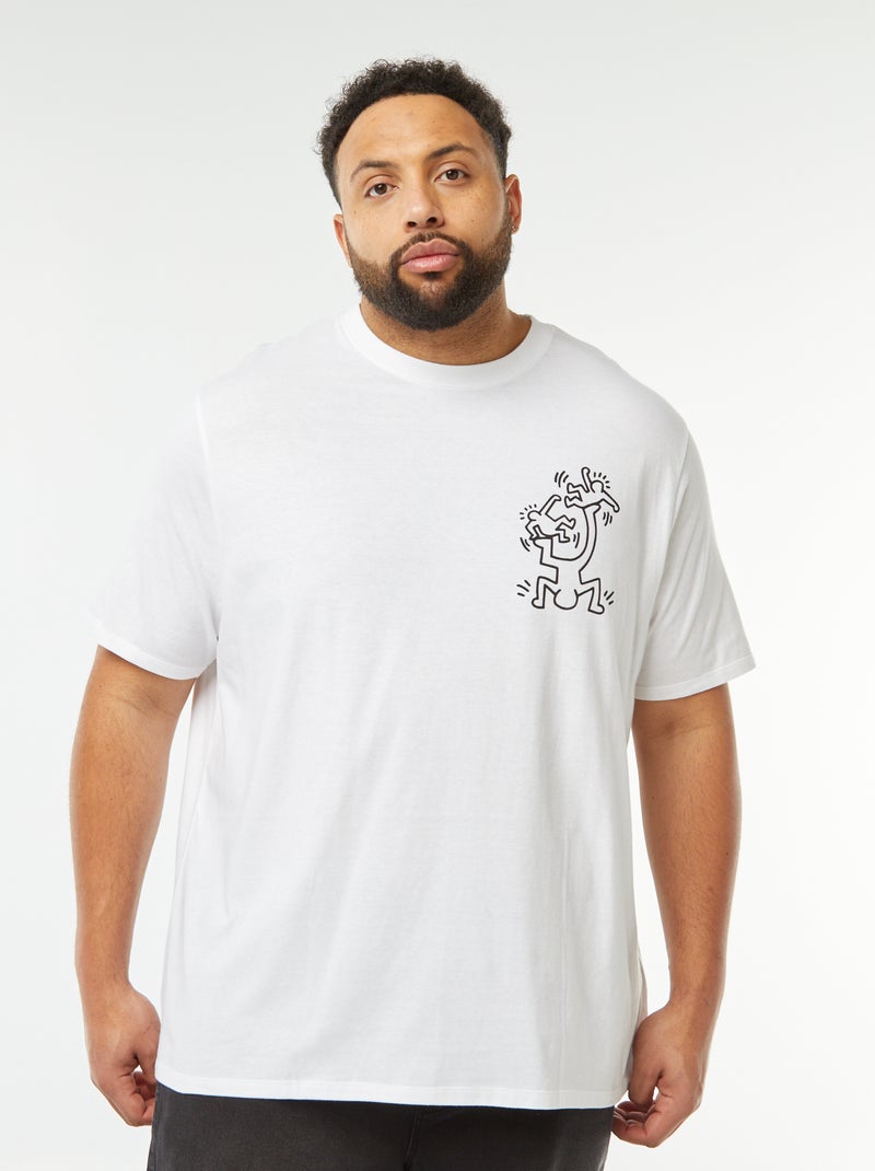 T-shirt con stampa 'Keith Haring' bianco - Kiabi
