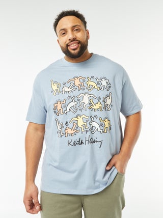 T-shirt con stampa 'Keith Haring'