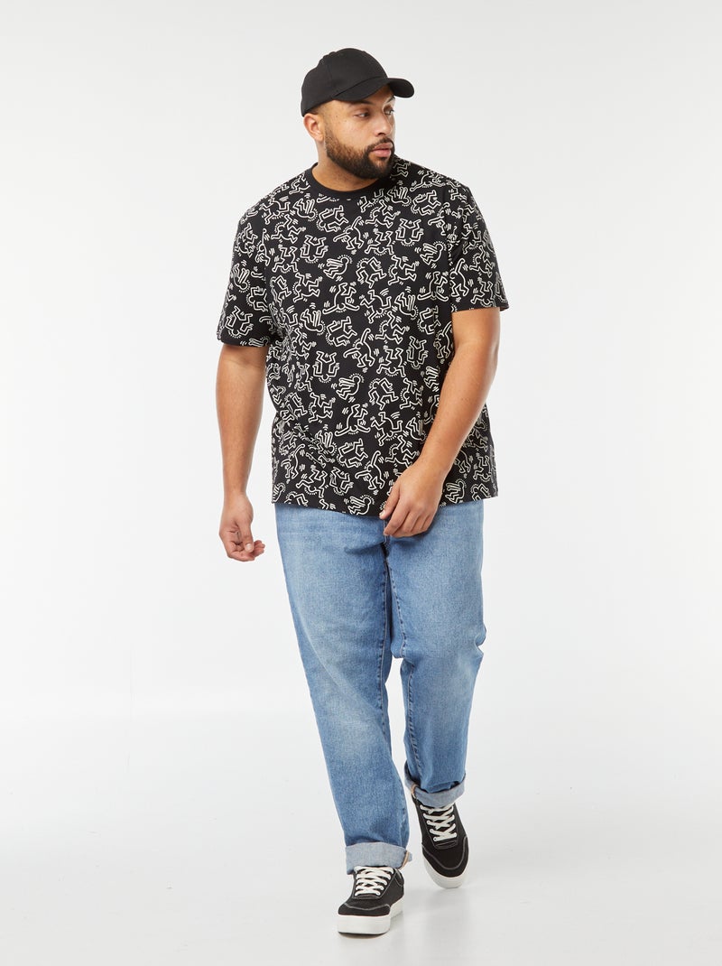 T-shirt con stampa 'Keith Haring' nero - Kiabi