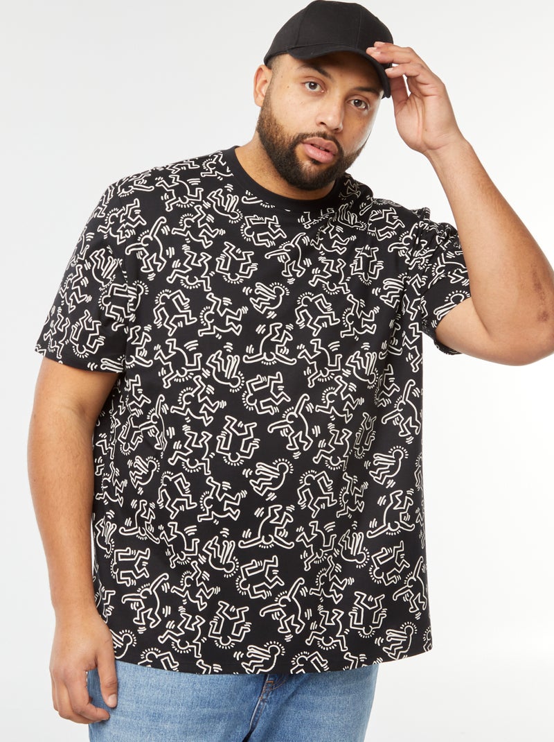 T-shirt con stampa 'Keith Haring' nero - Kiabi