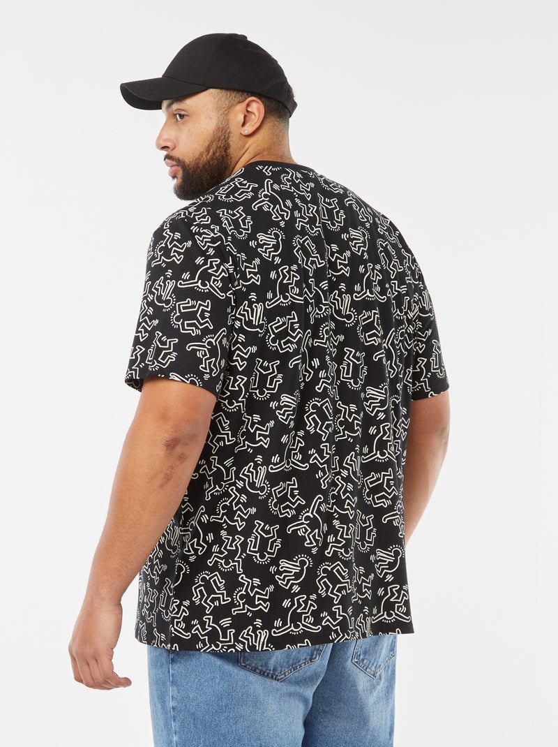 T-shirt con stampa 'Keith Haring' nero - Kiabi
