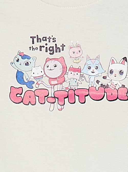 T-shirt con stampa 'La casa delle bambole di Gabby' giromanica con volant - Kiabi