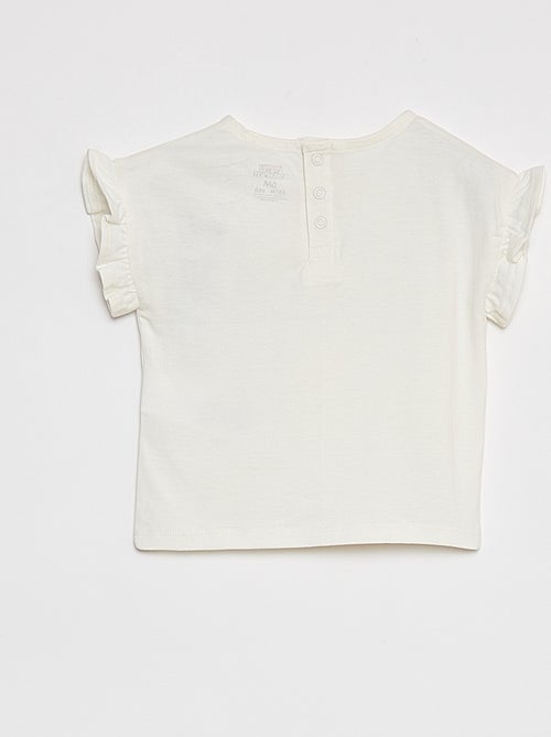 T-shirt con stampa 'La casa delle bambole di Gabby' giromanica con volant - Kiabi