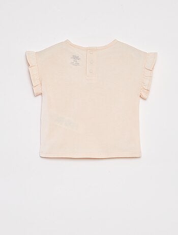 T-shirt con stampa 'La casa delle bambole di Gabby' giromanica con volant