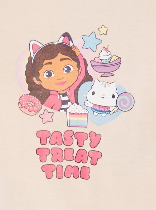 T-shirt con stampa 'La casa delle bambole di Gabby' giromanica con volant - Kiabi