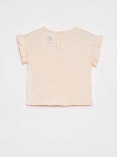 T-shirt con stampa 'La casa delle bambole di Gabby' giromanica con volant - Kiabi