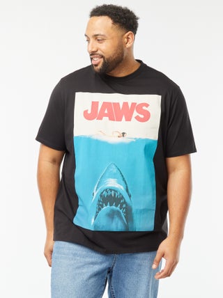 T-shirt con stampa 'Lo Squalo' a maniche corte
