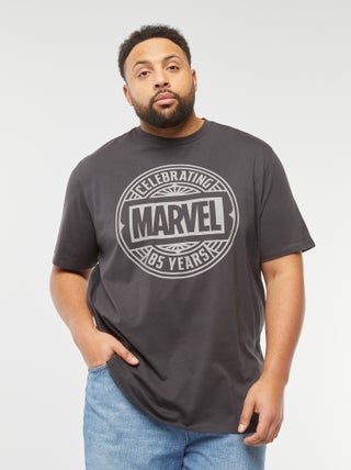 T-shirt con stampa 'Marvel' a maniche corte