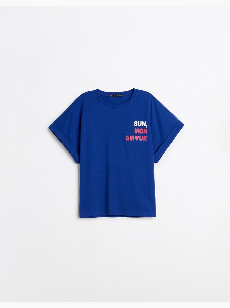 T-shirt con stampa, MO Fashion Blu - Kiabi