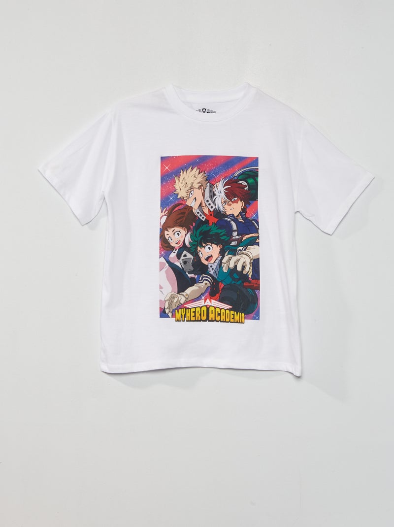 T-shirt con stampa 'My Hero Academia' Bianco - Kiabi