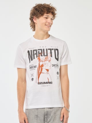 T-shirt con stampa 'Naruto' a maniche corte