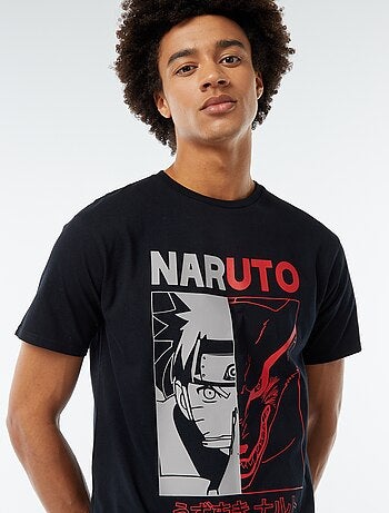 T-shirt con stampa 'Naruto' a maniche corte
