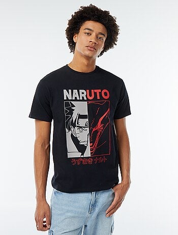 T-shirt con stampa 'Naruto' a maniche corte