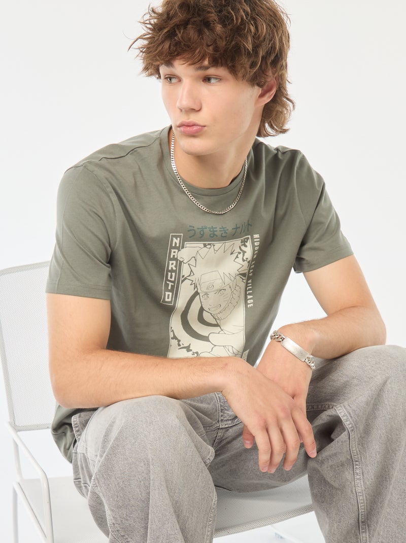 T-shirt con stampa 'Naruto' a maniche corte VERDE - Kiabi