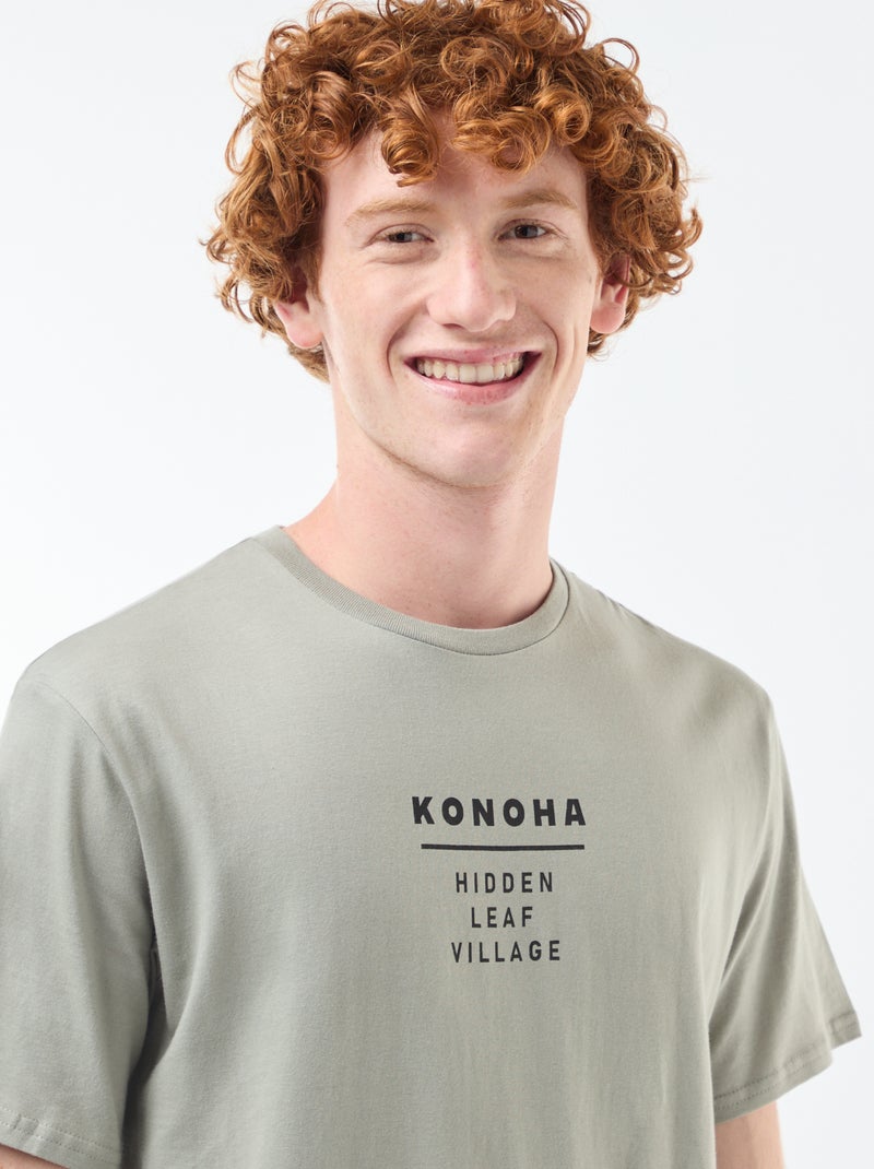 T-shirt con stampa 'Naruto' a maniche corte Verde - Kiabi