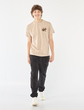 T-shirt con stampa 'Naruto' davanti/dietro a maniche corte