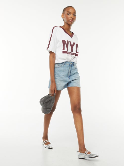 T-shirt con stampa 'New York' oversize - Kiabi