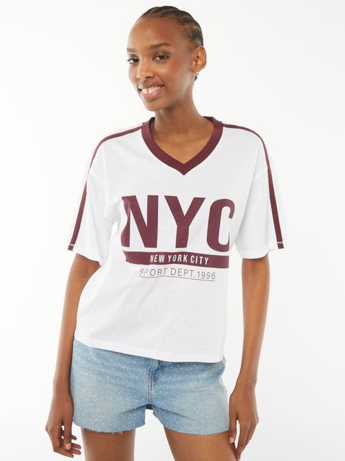 T-shirt con stampa 'New York' oversize - Kiabi