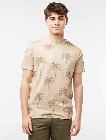T-shirt con stampa palme