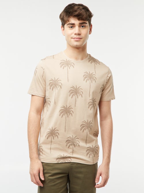 T-shirt con stampa palme - Kiabi