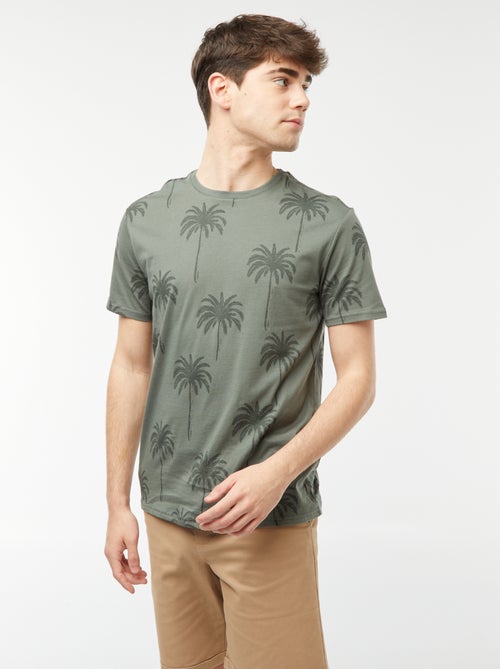 T-shirt con stampa palme - Kiabi