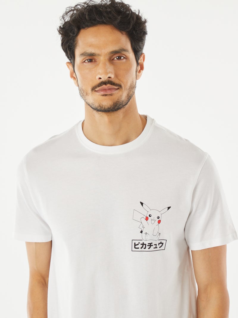 T-shirt con stampa 'Pikachu' bianco - Kiabi