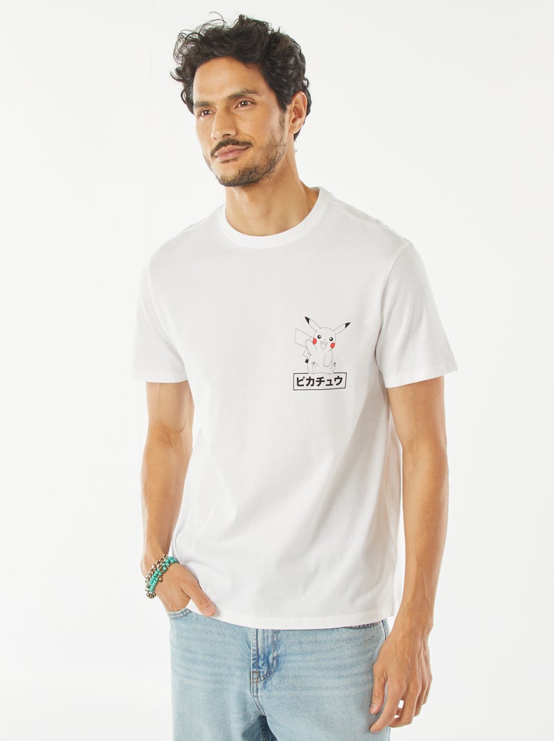 T-shirt con stampa 'Pikachu' bianco - Kiabi