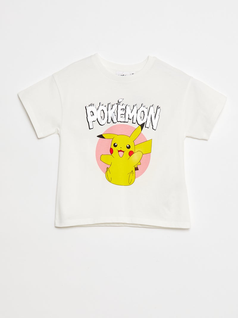 T-shirt con stampa 'Pokemon' BIANCO - Kiabi