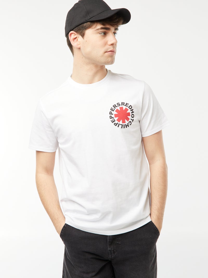 T-shirt con stampa 'Red Hot Chili Peppers' BIANCO - Kiabi