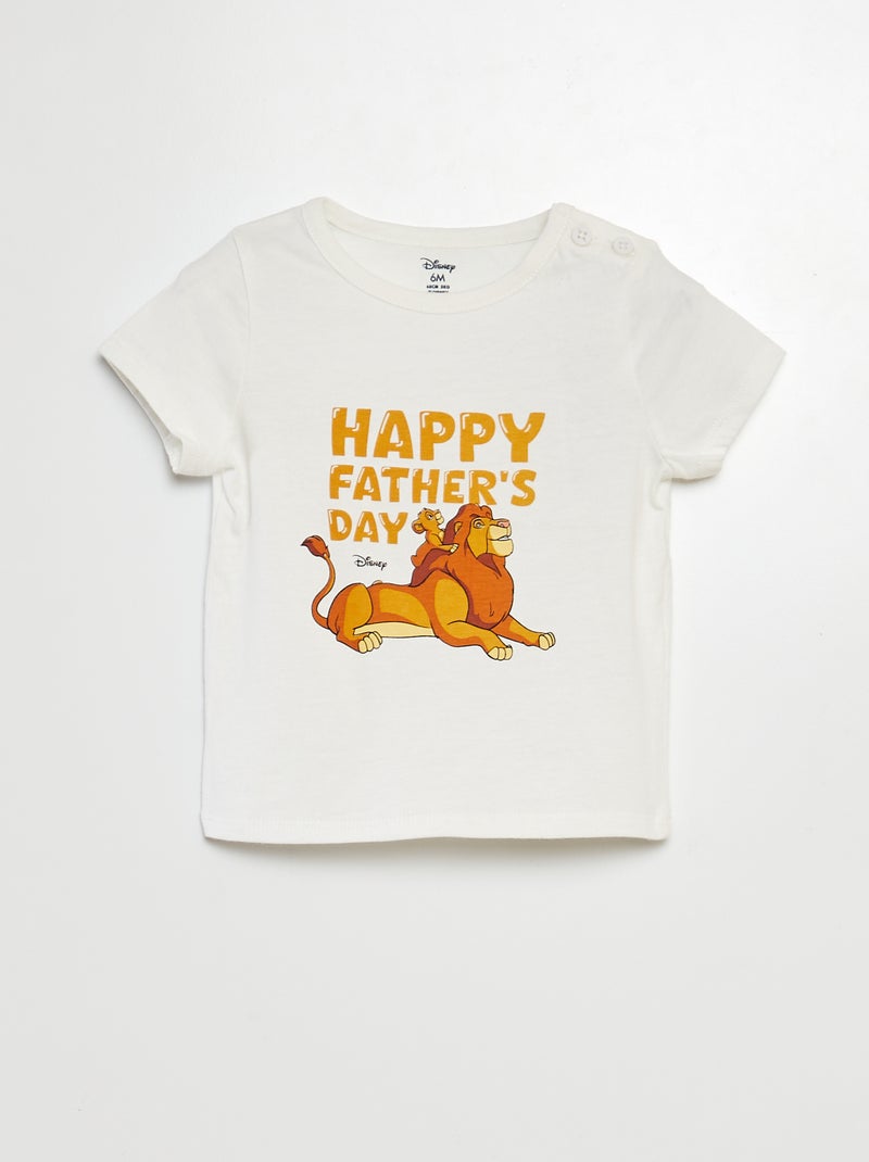 T-shirt con stampa 'Simba' festa del papà BIANCO - Kiabi