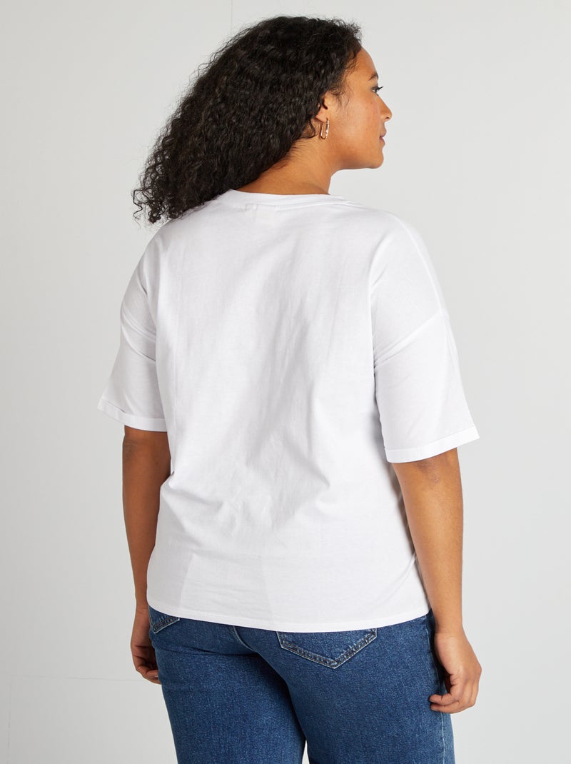 T-shirt con stampa 'Sonic' bianco - Kiabi