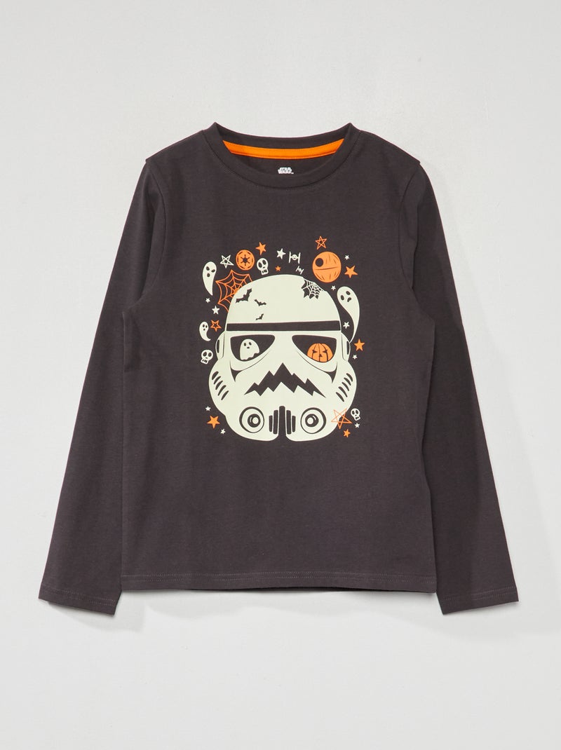 T-shirt con stampa 'Star Wars' fosforescente - Halloween Grigio scuro - Kiabi